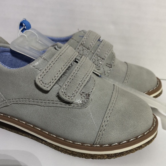 Toddler Boy’s Light Gray Strap On Oxfords - Picture 6 of 7